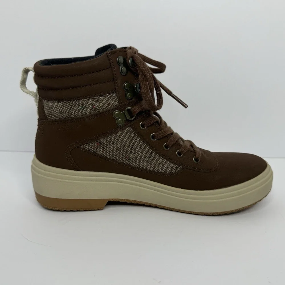 Merrell Holly 2 J003766 Women's 8 Oak Waterproof Round Toe Lace Up Winter Boots